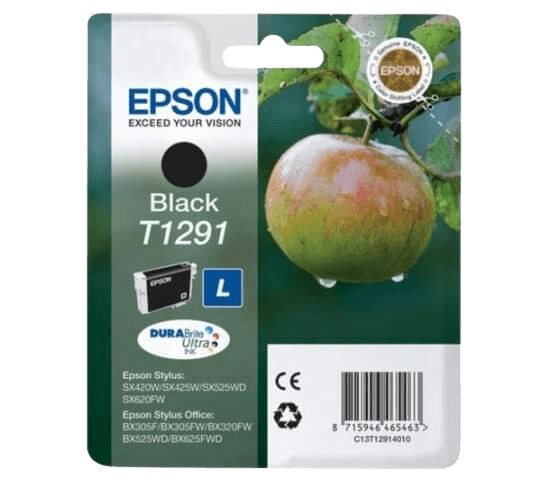 Epson T1291 XL sort original blækpatron 11,2 ml. (C13T12914012)