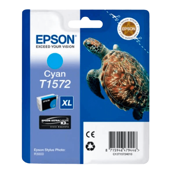 Epson T1572 cyan original blækpatron 25.9 ml. (C13T15724010)