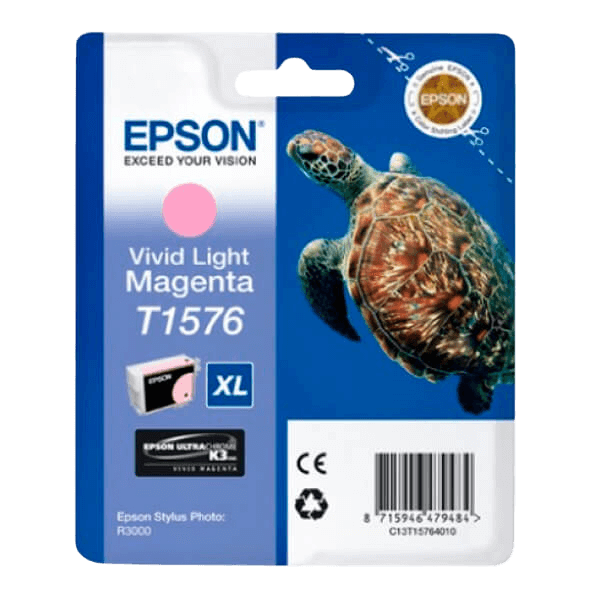 Epson T1576 lys magenta original blækpatron 25,9 ml. (C13T15764010)