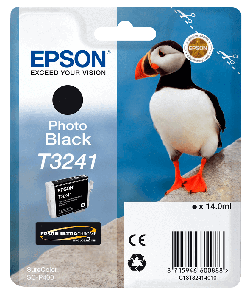 Epson T3241 foto sort original blækpatron 14 ml. (C13T32414010)
