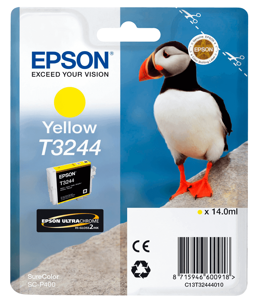 Epson T3244 gul original blækpatron 14 ml. (C13T32444010)