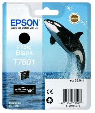 Epson T7601 foto sort original blækpatron 25,9 ml. (C13T76014010)