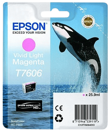 Epson T7606 lys magenta original blækpatron 25,9 ml. (C13T76064010)
