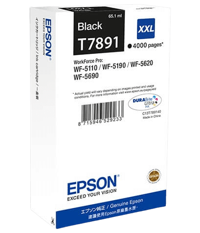 Epson T7891 XXL sort original blækpatron 65,1 ml. (C13T789140)