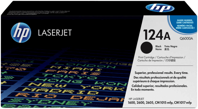 HP 124A sort original toner 2500 sider (Q6000A)