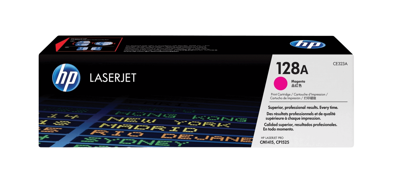 HP 128A magenta original toner 1300 sider (CE323A)
