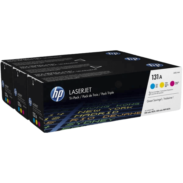 HP 131A CMY original multipack 5400 sider (U0SL1AM)