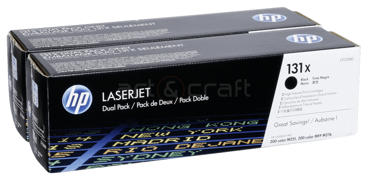 HP 131X twin pack sort original toner 2 x 2400 sider (CF210XD)