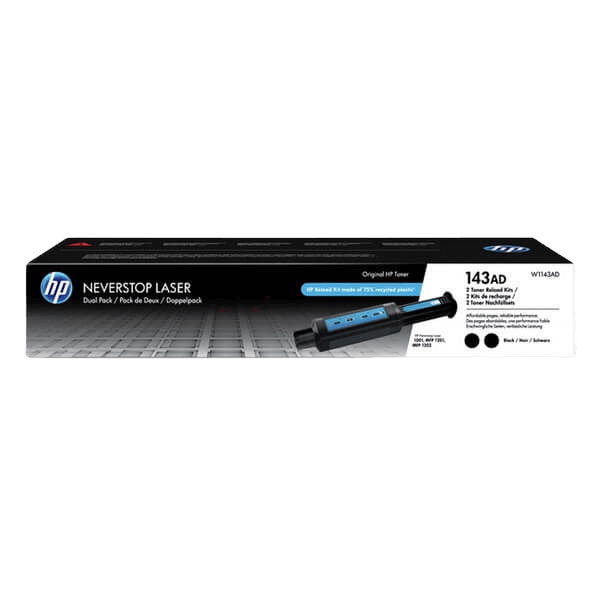 HP 143AD twin pack sort original toner 2 x 2500 sider (W1143AD)