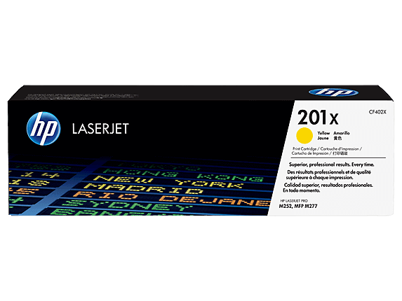 HP 201X XL gul original toner 2300 sider (CF402X)