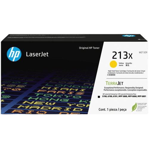 HP 213X XL gul original toner 6000 sider (W2132X)