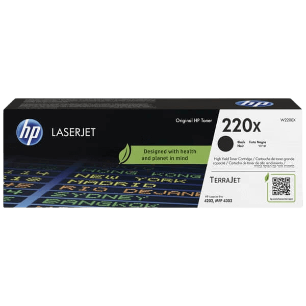 HP 220X XL sort original toner 7500 sider (W2200X)