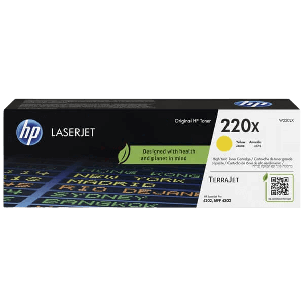 HP 220X XL gul original toner 5500 sider (W2202X)