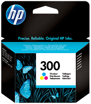 HP 300 3 farver i én original blækpatron 4 ml. (CC643EE)