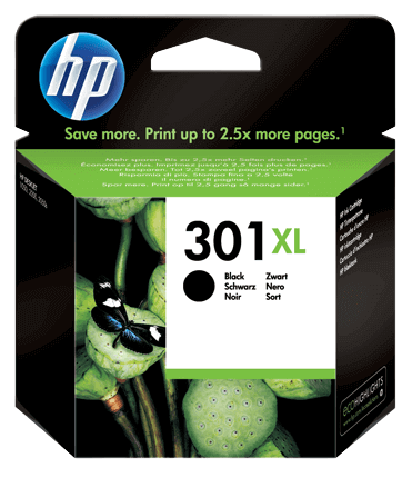 HP 301XL sort original blækpatron 8 ml. (CH563EE)