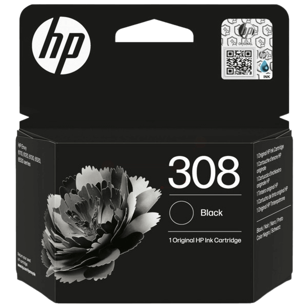 HP 308 sort original blækpatron 160 sider (7FP21UE)
