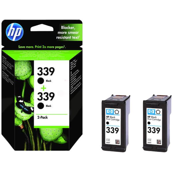 HP 339 twin pack sort original blækpatron 42 ml. (C9504EE)