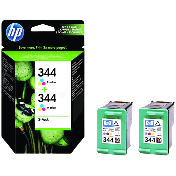 HP 344 twin pack 3 farver i én original blækpatron 28 ml. (C9505EE)