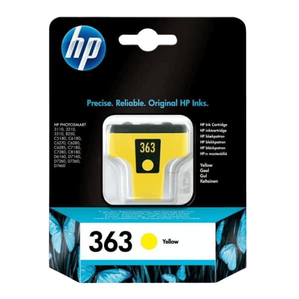 HP 363 gul original blækpatron 4 ml. (C8773EE)