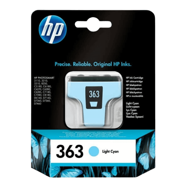 HP 363 lys cyan original blækpatron 4 ml. (C8774EE)