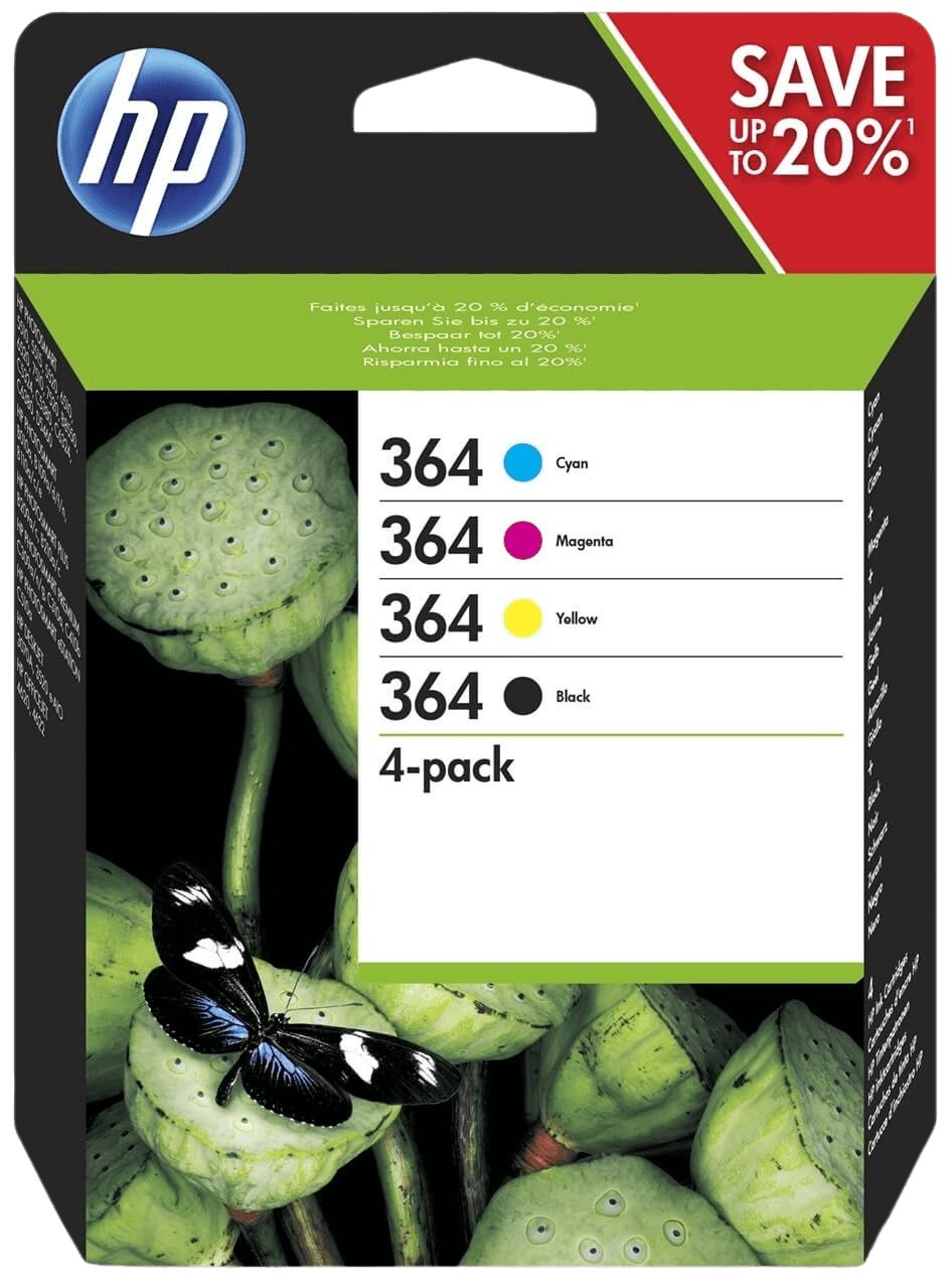 HP 364 CMYK original multipack 1150 sider (N9J73AE)