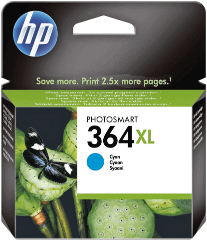 HP 364XL cyan original blækpatron 6 ml. (CB323EE)