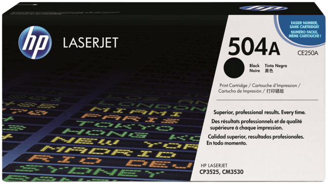HP 504A sort original toner 5000 sider (CE250A)