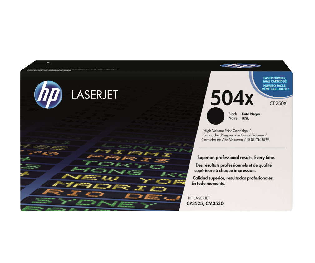 HP 504X XL sort original toner 10500 sider (CE250X)