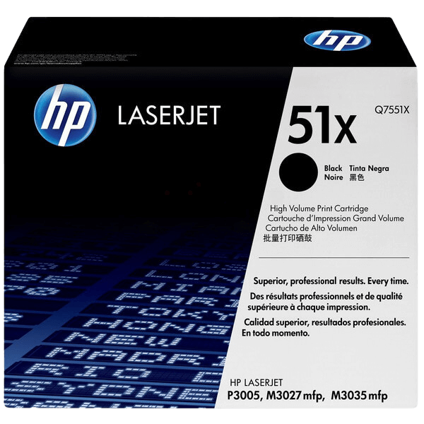HP 51X XL sort original toner 13000 sider (Q7551X)