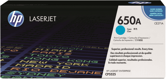 HP 650A cyan original toner 15000 sider (CE271A)