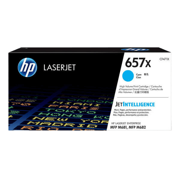 HP 657X XL cyan original toner 23000 sider (CF471X)