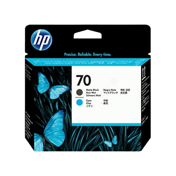 HP 70 sort / cyan original printhoved 130 ml. (C9404A)