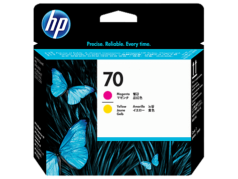 HP 70 magenta / gul original printhoved 130 ml. (C9406A)