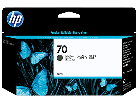 HP 70 mat sort original blækpatron 130 ml. (C9448A)