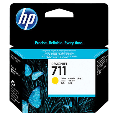 HP 711 gul original blækpatron 29 ml. (CZ132A)