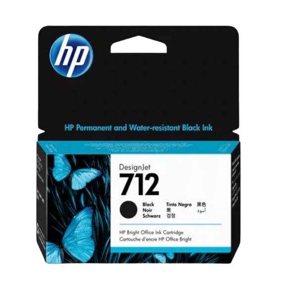 HP 712 sort original blækpatron 38 ml. (3ED70A)