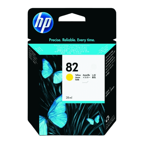 HP 82 gul original blækpatron 28 ml. (CH568A)