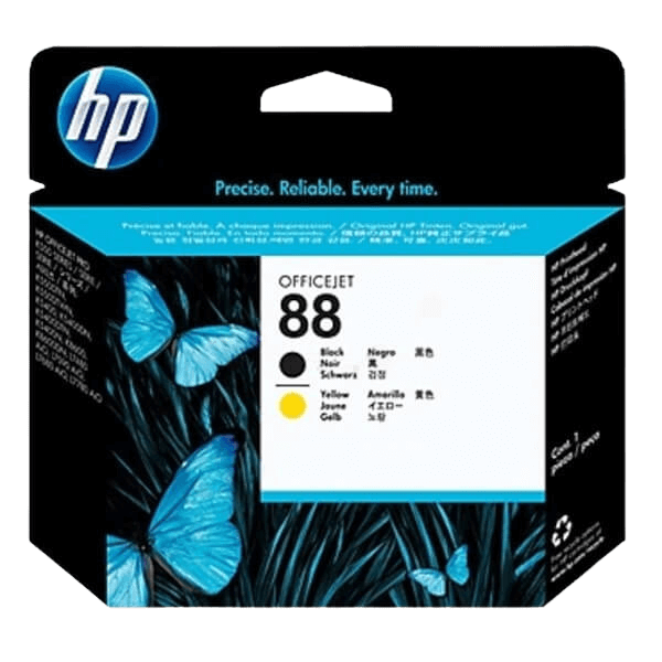 HP 88 sort / gul original printhoved 90000 sider (C9381A)