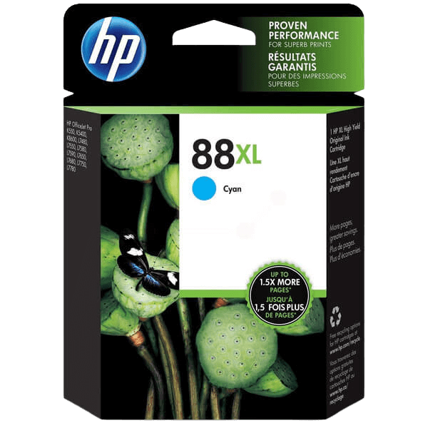 HP 88 XL cyan original blækpatron 17 ml. (C9391AE)