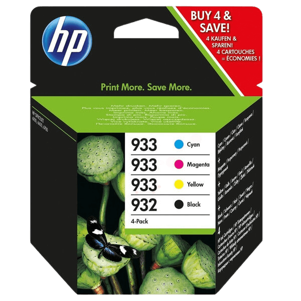 HP 932 + 933 CMYK original multipack 1390 sider (6ZC71AE)
