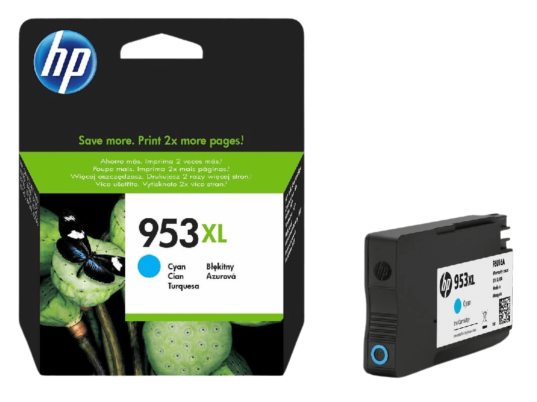 HP 953 XL cyan original blækpatron 1450 sider (F6U16AE)