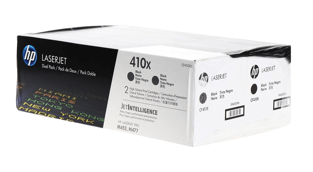 HP CF410X XL twin pack sort original toner 2 x 6500 sider (CF283XD CF410XD)