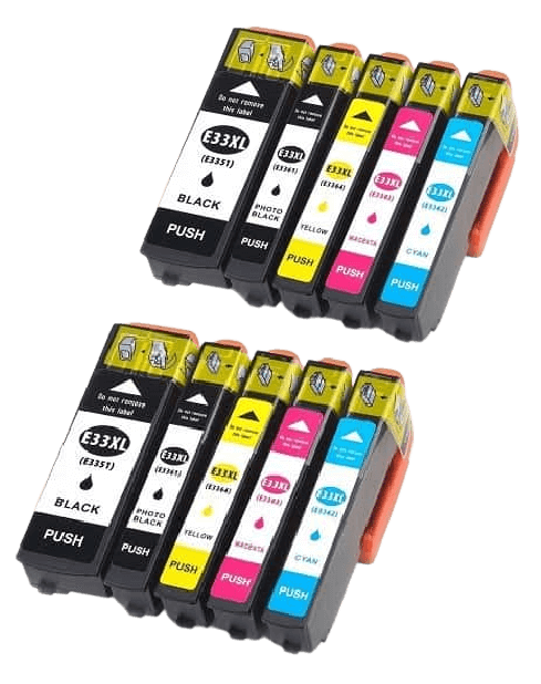 Epson 33 XL 10 stk. rabatpakke blækpatron 160,4 ml. - kompatibel