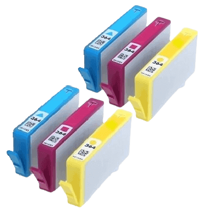 Kompatibel HP 364XL 6 stk. rabatpakke blækpatron 90 ml.