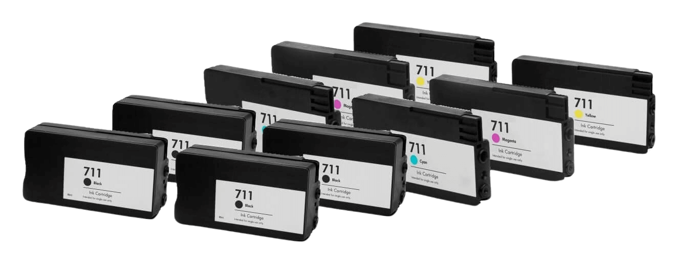 Kompatibel HP 711 10 stk. rabatpakke blækpatron 488 ml.