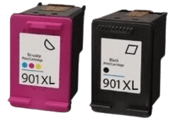 Kompatibel HP 901 XL 2 stk. rabatpakke blækpatron 38 ml.