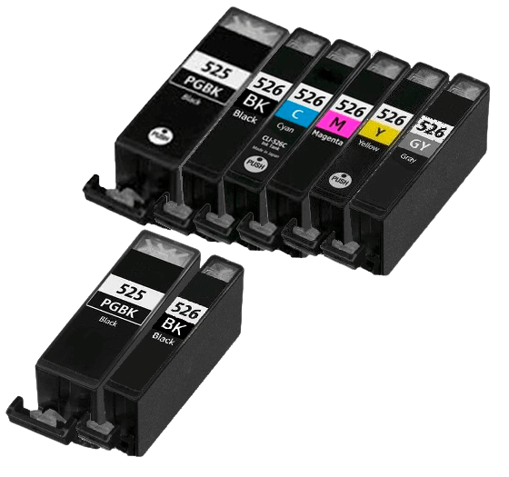 Canon PGI-525PG 8 stk. rabatpakke blækpatron 92 ml. - kompatibel