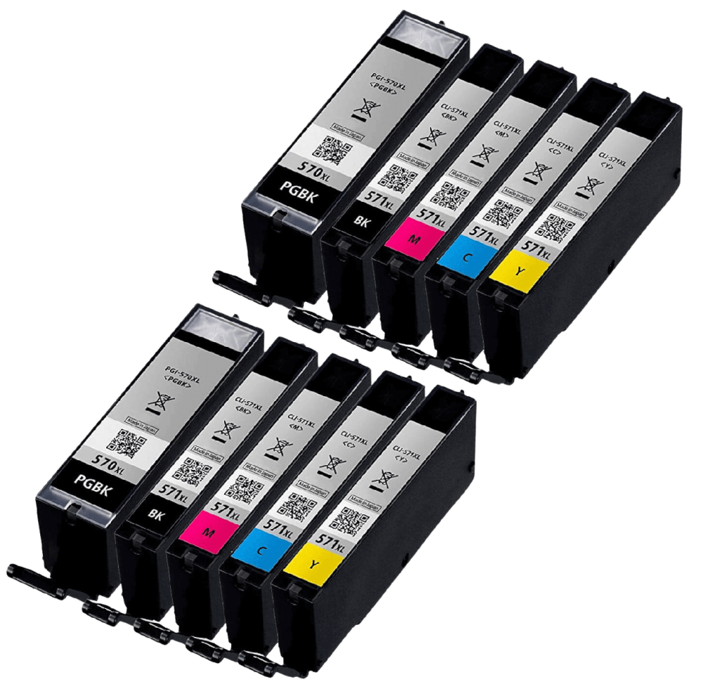 Canon PGI-570 PG XL 10 stk. rabatpakke blækpatron 147,6 ml. - kompatibel