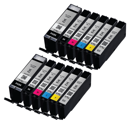 Canon PGI-570 PG XL 12 stk. rabatpakke blækpatron 173,6 ml. - kompatibel