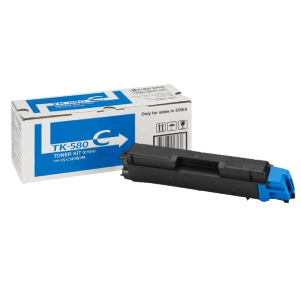 Kyocera TK-580C cyan original toner 2800 sider (1T02KTCNL0)